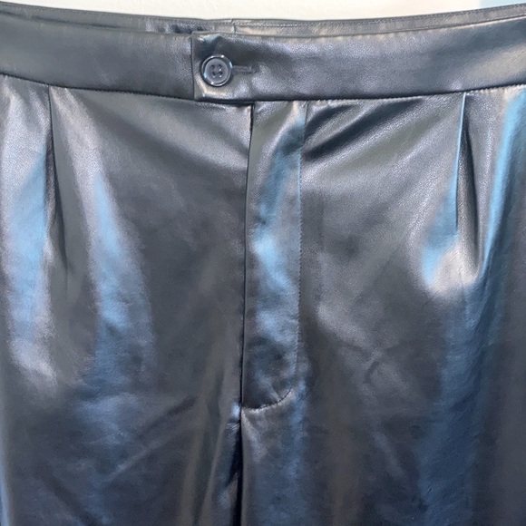 HALSTON Faux Leather Straight Leg Pants - Picture 7 of 12